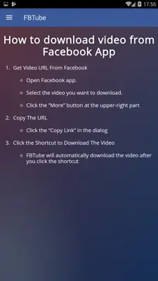 FBTube - Facebook HD Video Downloader android App screenshot 1